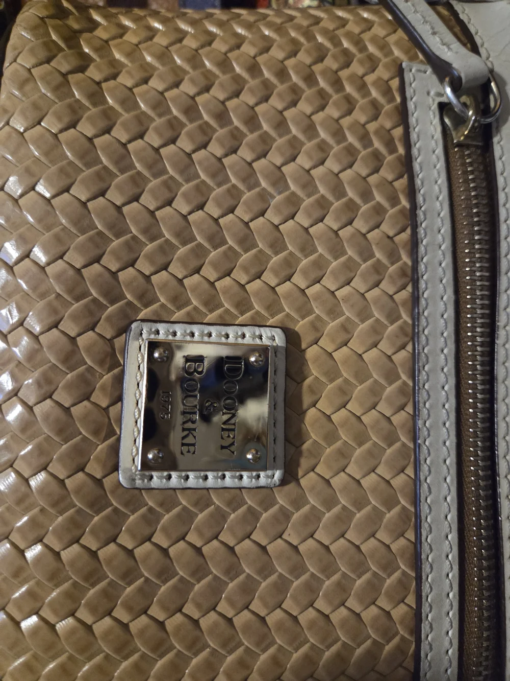 Dooney & Bourke Tan & Cream Crossbody Bag